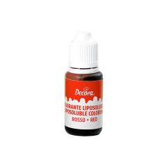 Colorante liposoluble líquido para chocolate rojo 15 g - Decora