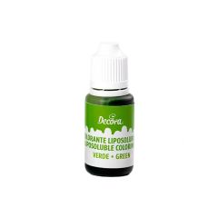 Colorante liposoluble líquido para chocolate verde 15 g - Decora