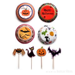 Cápsulas cupcakes y toppers Halloween - Ibili