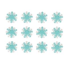 Copos de nieve azules y blancos (12) - Funcakes