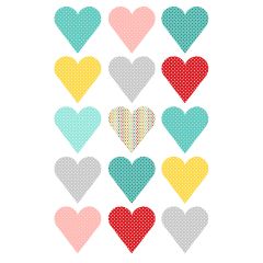 Oblea San Valentín corazones con lunares estampados 5 cm (15) - María Lunarillos
