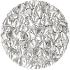 Corazones de azúcar plateados metalizados 80 g - Funcakes