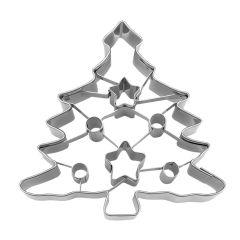 Cortador árbol de Navidad con estrellas y bolas 8 cm - Städter