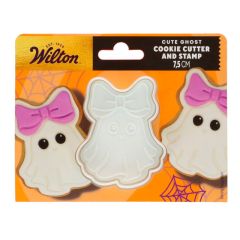 Cortador con expulsor fantasma con lazo Halloween 7,5 cm - Wilton
