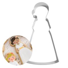 Cortador niña comunión pelo recogido Carlota 13 cm - Postreadicción