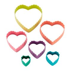 Cortadores doble filo corazones (6) - Wilton