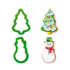 Cortadores muñeco de nieve y árbol de Navidad (2) - Decora