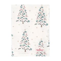 Paño de algodón grande para cocina Lucie Xmas White 71 x 52 cm - GreenGate