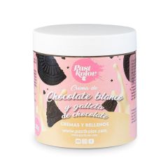 Crema de chocolate blanco y galleta de chocolate 300 g - Pastkolor