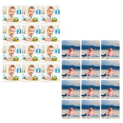 Pack de 2 papeles comestibles Burn Away - Cuadrados de 6 cm - Impresión personalizada