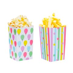 Cubos para palomitas y snacks estrellas y globos (6) - Decora