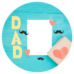 Papel de oblea - Día del Padre con foto personalizada 20 cm - Impresión personalizada