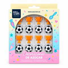 Decoraciones de azúcar fútbol (16) - Sin gluten - Azucren