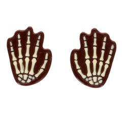 Decoraciones de chocolate manos de esqueleto (6) - Sin gluten - Funcakes