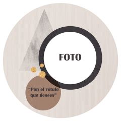 Papel de azúcar - Foto y Rótulo Diseño 1 - 20 cm - Impresión personalizada