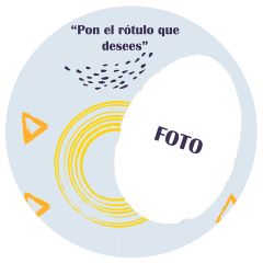 Papel de oblea - Foto y Rótulo Diseño 2 - 20 cm - Impresión personalizada