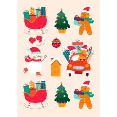 Papel de azúcar Mix Navidad (A4) - María Lunarillos