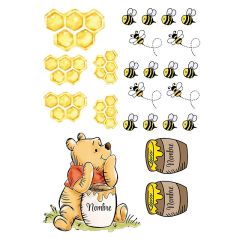 Papel de azúcar Winnie the Pooh - Nombre personalizado A4 - Impresión personalizada