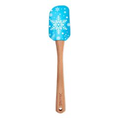 Espátula de silicona con mango de madera azul Copos 25 cm - Städter
