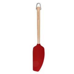 Espátula lengua larga roja mango madera 30 cm - Silicona - KitchenAid