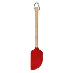Espátula lengua roja mango madera 30 cm - Silicona - KitchenAid