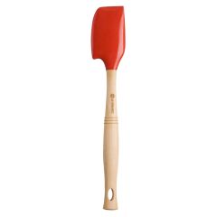 Espátula Pro media con mango de madera 32 cm Cereza - Silicona - Le Creuset
