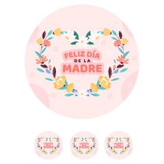 Oblea de Feliz Día de la Madre 2 - 20 cm - María Lunarillos