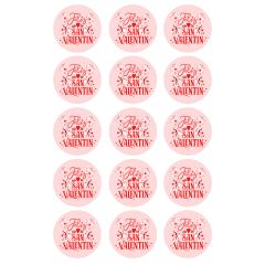 Oblea de Feliz día de San Valentín - 5 cm (15) - María Lunarillos