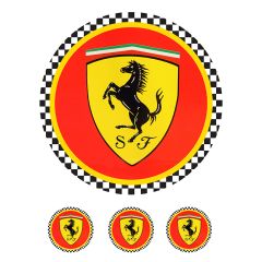 Oblea Logotipo Ferrari - 20 cm - María Lunarillos