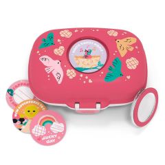 Fiambrera compacta rosa pájaros 600 ml - Polipropileno (sin BPA) - Monbento