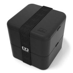 Fiambrera doble ecológica negra cuadrada MB Square 1,7 litros - Plástico PBT (sin BPA) - Monbento