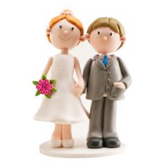 Figura boda novios cogidos de la mano 13 cm - Dekora