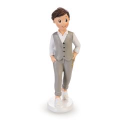 Figura niño de comunión con zapatillas 15 cm - Modecor
