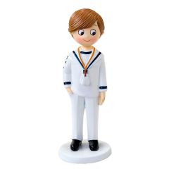 Figura niño de Comunión marinero blanco 16,5 cm - Mopec