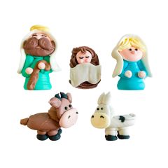 Figuras de azúcar portal de Belén Navidad (5) - Sin gluten - Decora