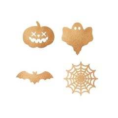 Figuras Halloween doradas comestibles Golden Touch (24) - Sin gluten - Modecor