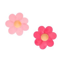 Flores de oblea Violetas rosas 6 cm (8) - Funcakes