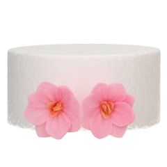 Flores de oblea hortensias rosas 4 cm (18) - Funcakes
