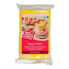 Fondant amarillo 250 g - Sin gluten - Funcakes