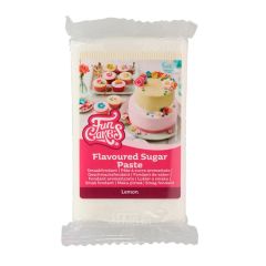 Fondant blanco sabor limón 250 g - Sin gluten - Funcakes
