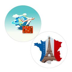 Pack papeles comestibles burn Viaje Francia 17 cm - María Lunarillos