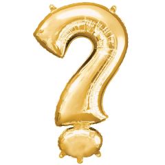 Globo de foil dorado signo "?" 35 cm - Anagram