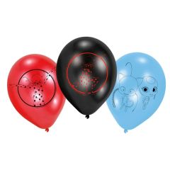 Globos Ladybug rojos, negros y azules (6) - Amscan