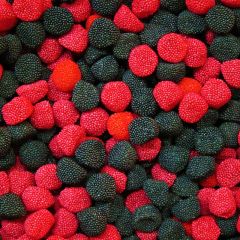 Gominolas de azúcar Moras mini rojas y negras (1 kg) - Sin gluten - Fini