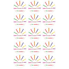 Papel de azúcar Gracias por enseñar - 5 cm (15) - María Lunarillos