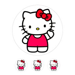 Papel de azúcar Hello Kitty 4 - 20 cm - María Lunarillos