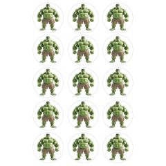 Oblea de Hulk - 5 cm (15) - María Lunarillos