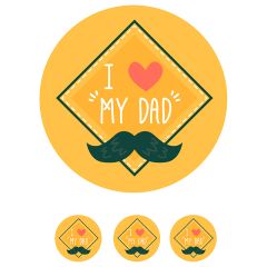 Papel de azúcar de I love "My Dad" - 20 cm - María Lunarillos