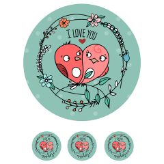 Oblea de I Love You - 20 cm - María Lunarillos