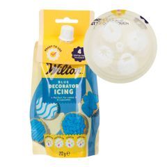 Icing decorativo azul con 4 boquillas 212 g - Wilton